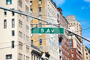 Fifth Avenue street sign in New York