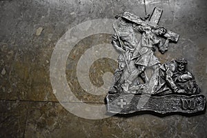 Fifth Stations of the Cross from the Wounded Jesus Church â€“ kopija