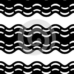 Monochrome Wave Vertical Seamless Pattern | Wavsha Series
