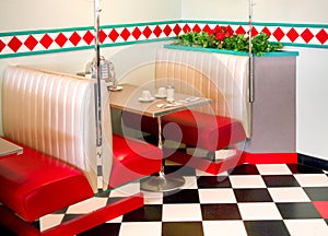 Fifties Style Restaurant diner Table