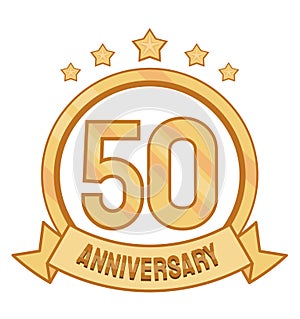 fiftieth anniversary golden badge