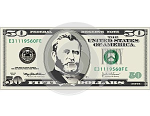 Fifty dollar bill photo