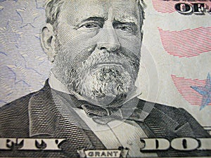 Fifty Dollar Bill-Grant Centered