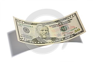 Fifty Dollar Bill Isolated