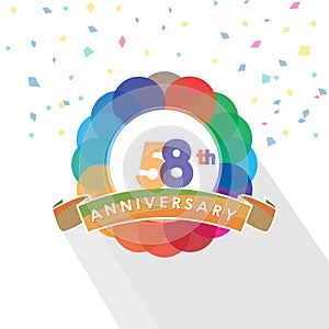 Fifty-eight anniversary logo design