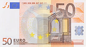 Fifty euro banknote.