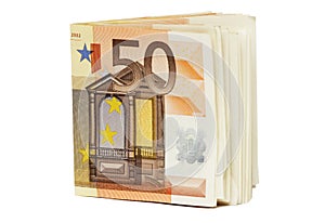 Fifty euro banknotes