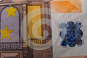 Fifty Euro macro Hologram. The euro is currently the second most used currency in the world. It's been around since