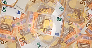 Fifty euros banknotes, cash money