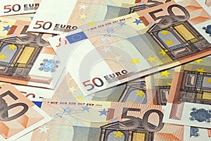 Fifty euros notes