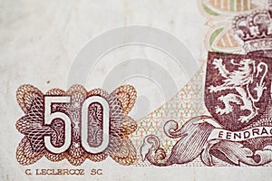 Fifty francs denomination