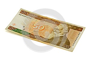 Fifty litas banknote