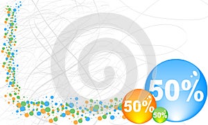 Fifty percent discount background