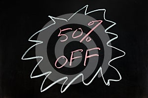 Fifty percent off