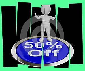 Fifty Percent Off Pressed Shows 50 Price Markdown photo