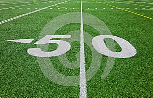 Fifty yard line - football field