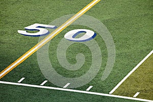 Fifty Yard Line on an American football field.