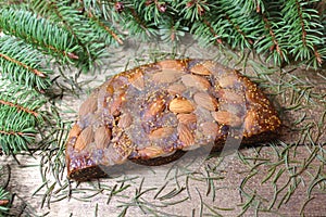 Fig bread on golden boards