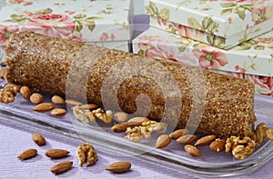 Fig fruit roulade dessert