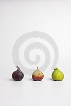 Fig fruits isolated on white background