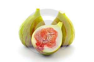 Fig fruits on white background