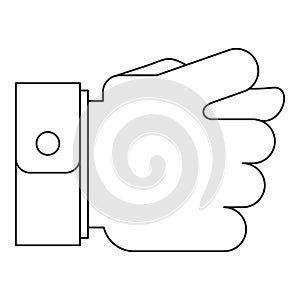 Fig gesture icon, outline style.