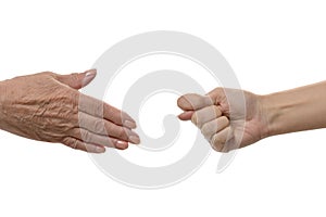 Fig hand sign isolated