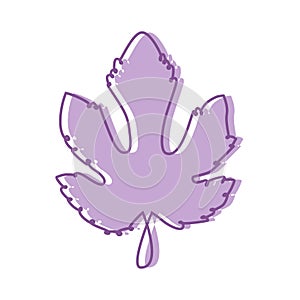 Fig leaf logo icon purple