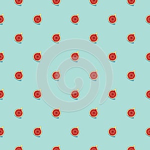 Fig seamless pattern. Vegan organic eco fruit background. vector illustration