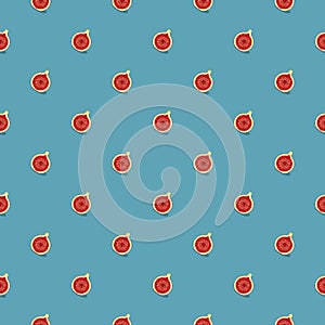 Fig seamless pattern. Vegan organic eco fruit background. vector illustration