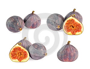 Fig set isolated on white background