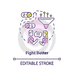 Fight better concept icon