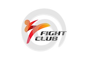 Fight Club Karate Kickboxing Taekwondo Logo design