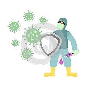 Fight Corona virus epidemic image vector
