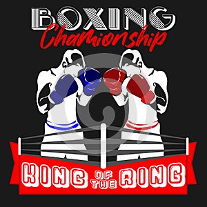 Fight cub, boxing center, boxing championship logo, banner, flyer