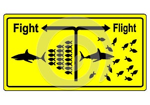Fight or Flight Concept photo