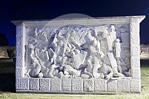 A fight scene between Romans and Daci 