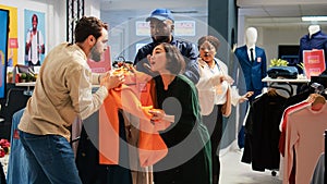 Fight between two angry shoppers