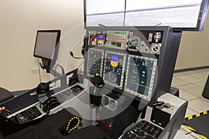 Fighter aircraft simulator training room