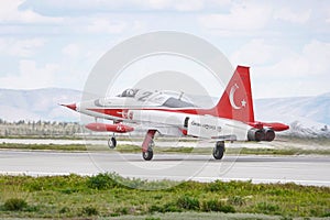 Fighter Aircraft take-off from Konya Airport during Anatolian Eagle Air Force Exercise