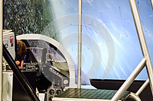 Panavia Tornado fighter flight simulator presented on air fair