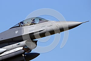 Fighter jet cockpit close up