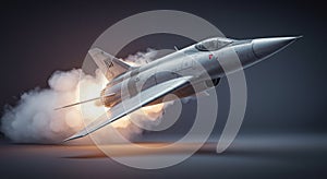 Fighter Jet Launching with Afterburner