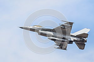 Fighter jet military aircraft flying showed with high speed photo