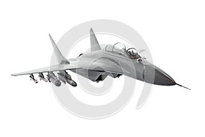 Fighter jet plane isolated on white background