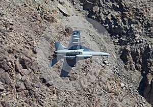 Fighter jet in Rainbow Canyon