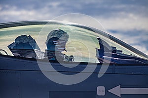 Fighter jet test, demonstration