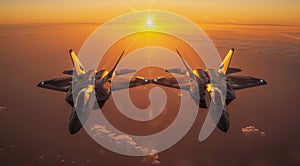 Fighter Jets Flying in the Sky