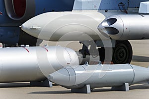 Fighter missiles and bombs photo