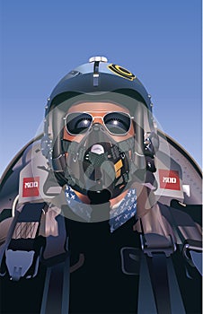 Fighter Pilot Illustration